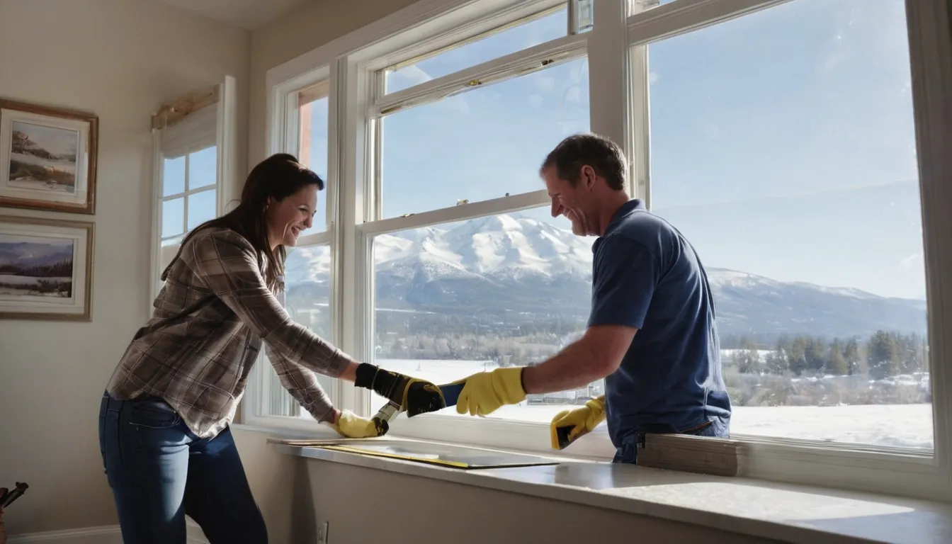 A friendly provider installing a new energy efficient window in a Salt Lake City home